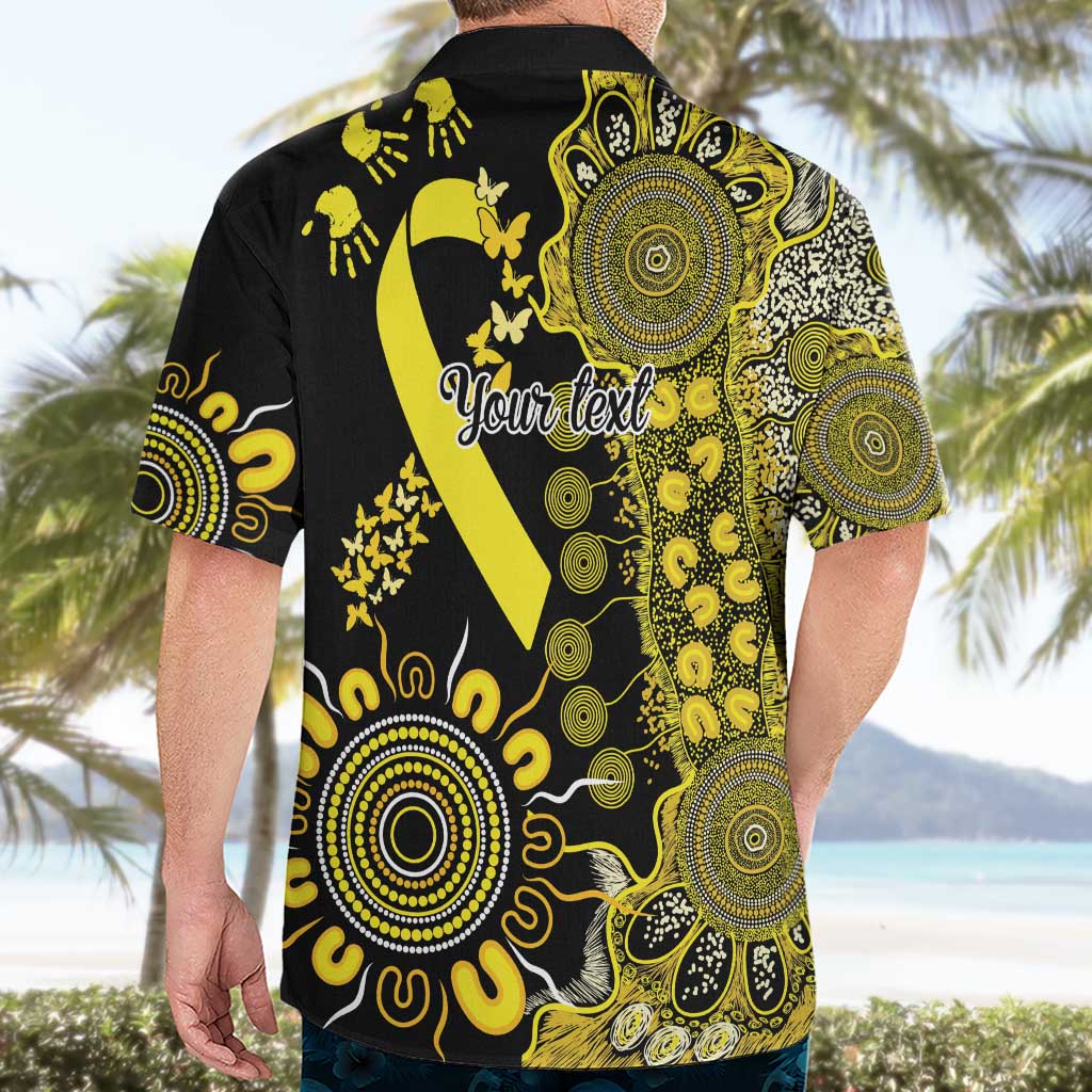 Sarcoma Awareness Personalised Hawaiian Shirt Aboriginal Ribbon Dot Painting