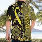Sarcoma Awareness Personalised Hawaiian Shirt Aboriginal Ribbon Dot Painting