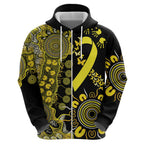 Sarcoma Awareness Personalised Hoodie Aboriginal Ribbon Dot Painting