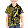 Sarcoma Awareness Personalised Kid Hawaiian Shirt Aboriginal Ribbon Dot Painting
