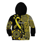 Sarcoma Awareness Personalised Kid Hoodie Aboriginal Ribbon Dot Painting