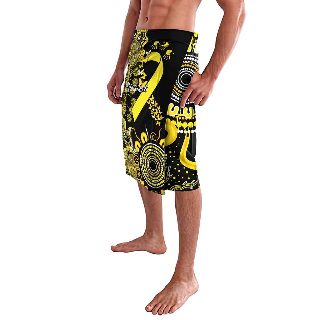 Sarcoma Awareness Personalised Lavalava Aboriginal Ribbon Dot Painting