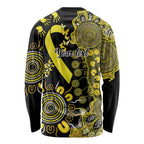 Sarcoma Awareness Personalised Long Sleeve Shirt Aboriginal Ribbon Dot Painting