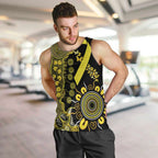 Sarcoma Awareness Personalised Men Tank Top Aboriginal Ribbon Dot Painting