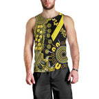 Sarcoma Awareness Personalised Men Tank Top Aboriginal Ribbon Dot Painting