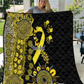 Sarcoma Awareness Personalised Quilt Aboriginal Ribbon Dot Painting