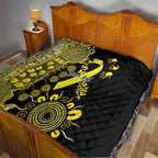 Sarcoma Awareness Personalised Quilt Aboriginal Ribbon Dot Painting
