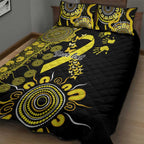 Sarcoma Awareness Personalised Quilt Bed Set Aboriginal Ribbon Dot Painting