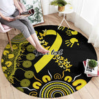 Sarcoma Awareness Personalised Round Carpet Aboriginal Ribbon Dot Painting