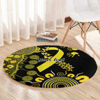 Sarcoma Awareness Personalised Round Carpet Aboriginal Ribbon Dot Painting
