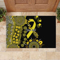 Sarcoma Awareness Personalised Rubber Doormat Aboriginal Ribbon Dot Painting