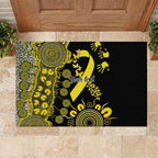 Sarcoma Awareness Personalised Rubber Doormat Aboriginal Ribbon Dot Painting