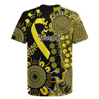 Sarcoma Awareness Personalised Rugby Jersey Aboriginal Ribbon Dot Painting
