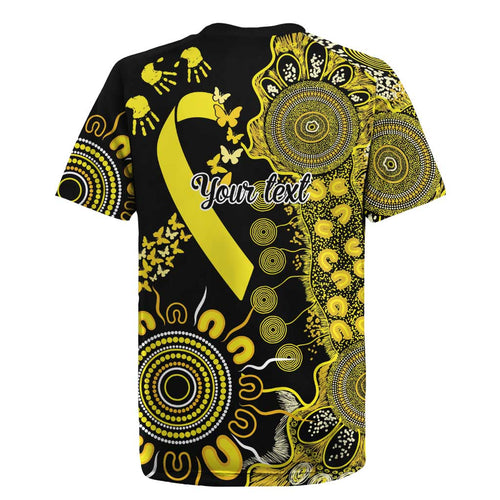 Sarcoma Awareness Personalised Rugby Jersey Aboriginal Ribbon Dot Painting