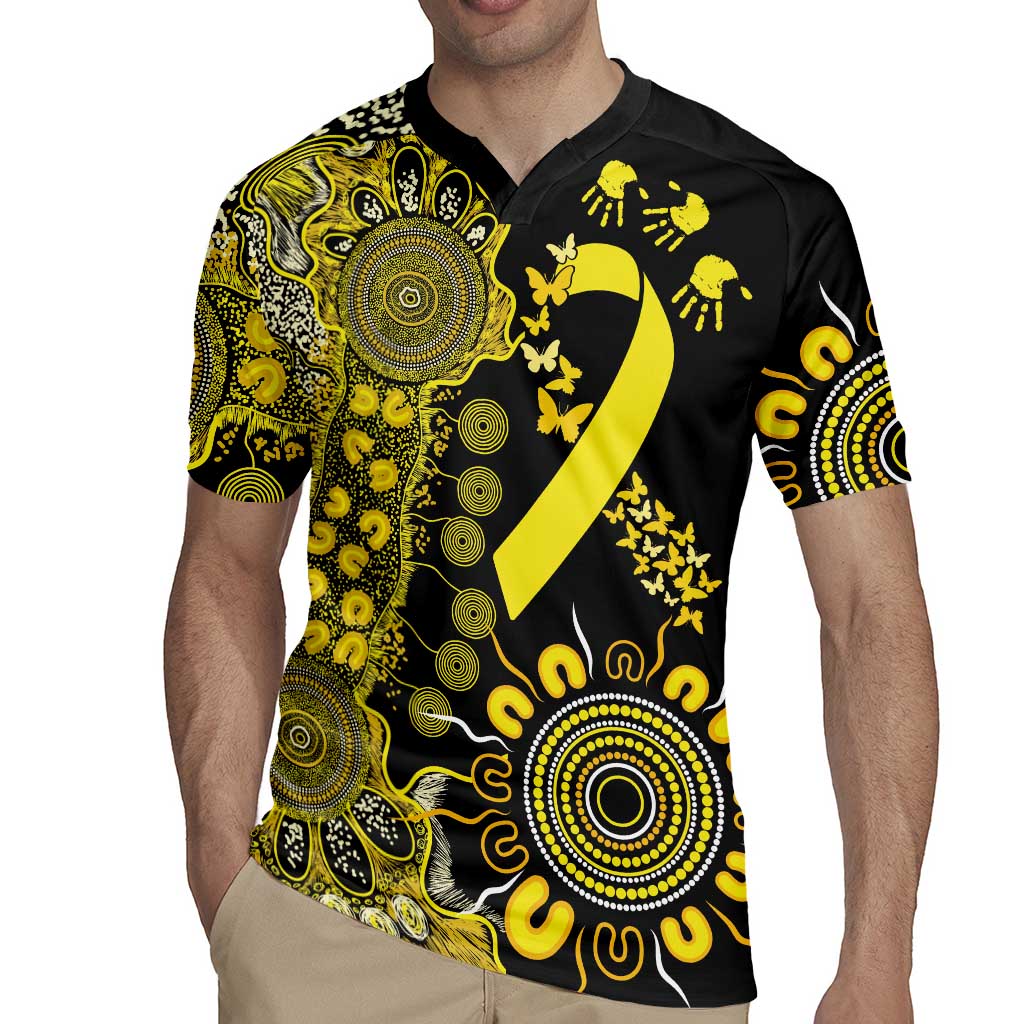 Sarcoma Awareness Personalised Rugby Jersey Aboriginal Ribbon Dot Painting