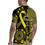 Sarcoma Awareness Personalised Rugby Jersey Aboriginal Ribbon Dot Painting
