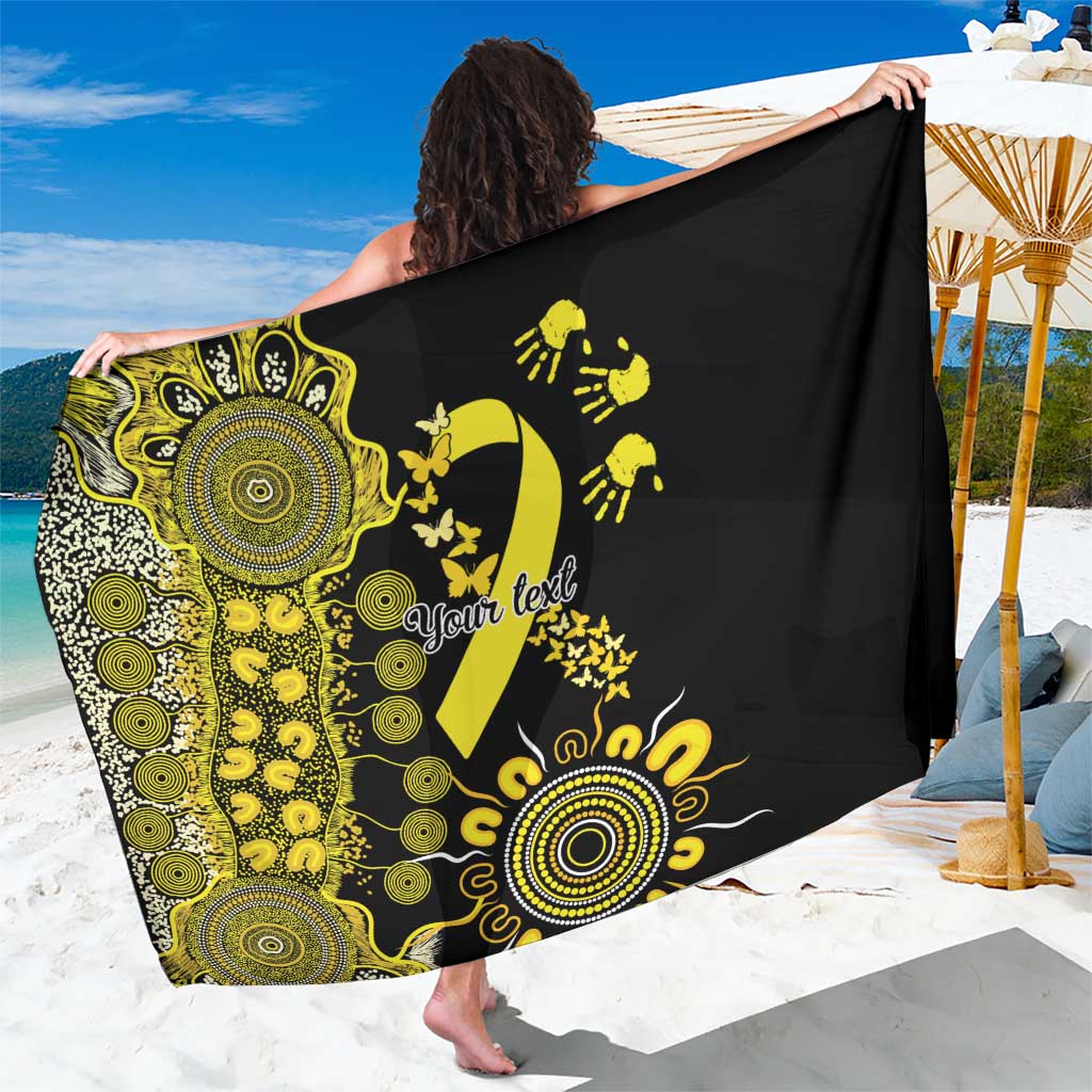 Sarcoma Awareness Personalised Sarong Aboriginal Ribbon Dot Painting