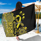 Sarcoma Awareness Personalised Sarong Aboriginal Ribbon Dot Painting