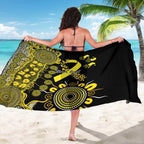 Sarcoma Awareness Personalised Sarong Aboriginal Ribbon Dot Painting