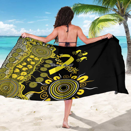 Sarcoma Awareness Personalised Sarong Aboriginal Ribbon Dot Painting
