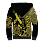 Sarcoma Awareness Personalised Sherpa Hoodie Aboriginal Ribbon Dot Painting