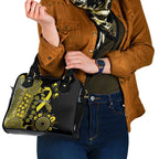 Sarcoma Awareness Personalised Shoulder Handbag Aboriginal Ribbon Dot Painting