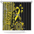 Sarcoma Awareness Personalised Shower Curtain Aboriginal Ribbon Dot Painting