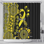 Sarcoma Awareness Personalised Shower Curtain Aboriginal Ribbon Dot Painting