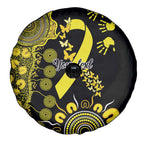 Sarcoma Awareness Personalised Spare Tire Cover Aboriginal Ribbon Dot Painting