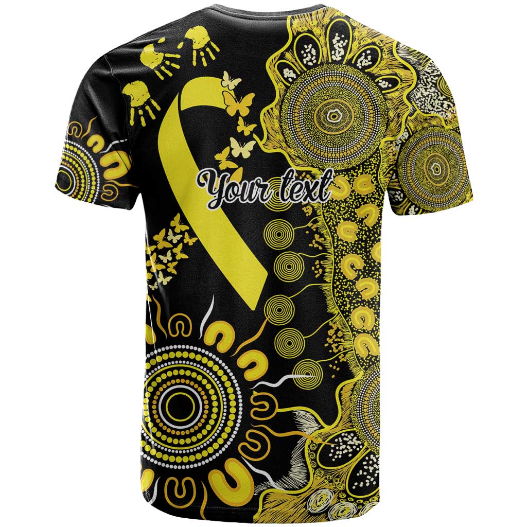 Sarcoma Awareness Personalised T Shirt Aboriginal Ribbon Dot Painting