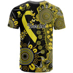 Sarcoma Awareness Personalised T Shirt Aboriginal Ribbon Dot Painting