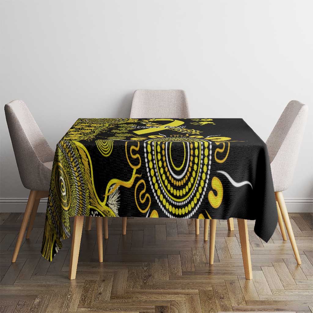Sarcoma Awareness Personalised Tablecloth Aboriginal Ribbon Dot Painting