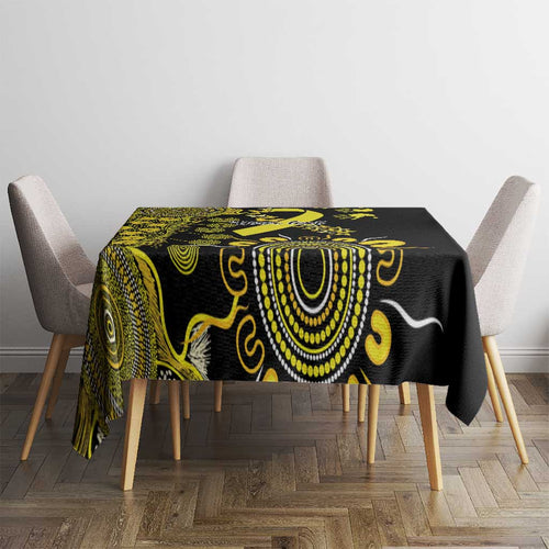 Sarcoma Awareness Personalised Tablecloth Aboriginal Ribbon Dot Painting