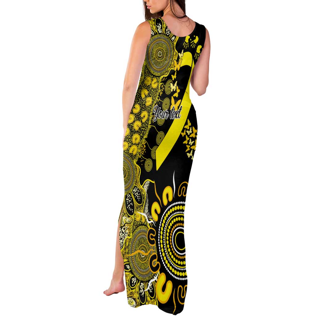 Sarcoma Awareness Personalised Tank Maxi Dress Aboriginal Ribbon Dot Painting