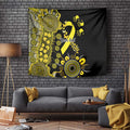 Sarcoma Awareness Personalised Tapestry Aboriginal Ribbon Dot Painting