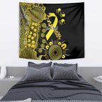 Sarcoma Awareness Personalised Tapestry Aboriginal Ribbon Dot Painting