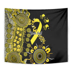 Sarcoma Awareness Personalised Tapestry Aboriginal Ribbon Dot Painting