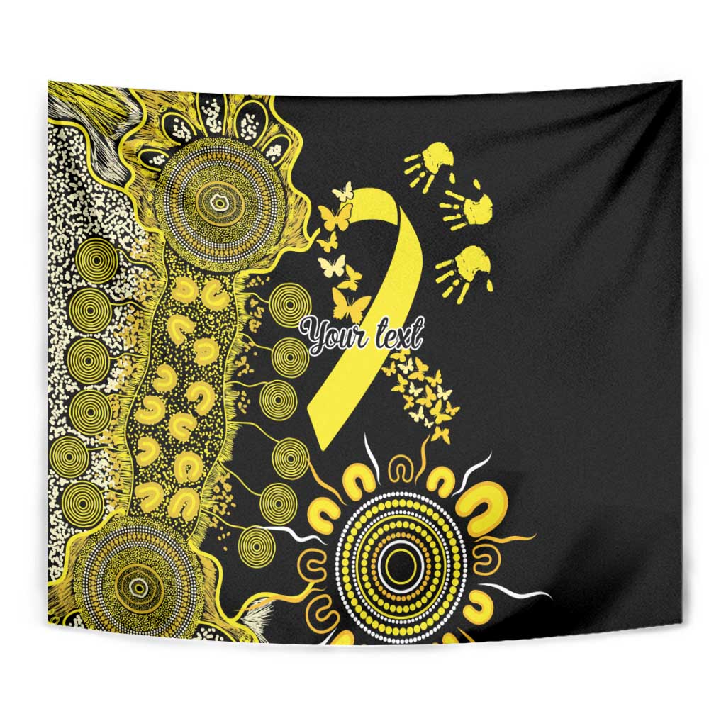 Sarcoma Awareness Personalised Tapestry Aboriginal Ribbon Dot Painting