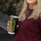 Sarcoma Awareness Personalised Tumbler Cup Aboriginal Ribbon Dot Painting