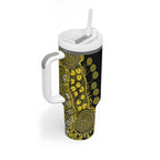 Sarcoma Awareness Personalised Tumbler With Handle Aboriginal Ribbon Dot Painting