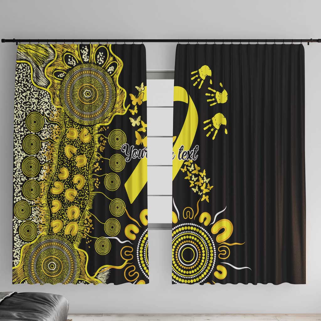 Sarcoma Awareness Personalised Window Curtain Aboriginal Ribbon Dot Painting