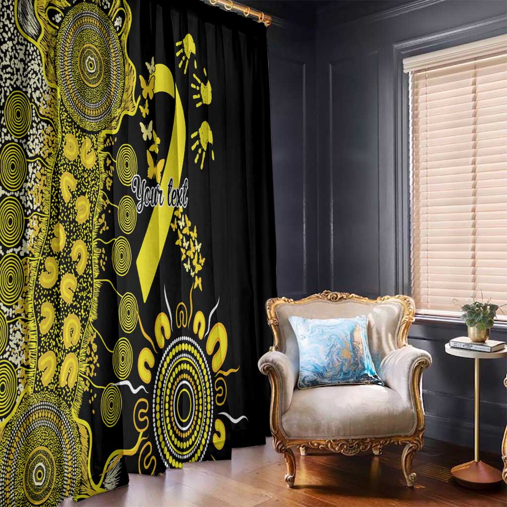 Sarcoma Awareness Personalised Window Curtain Aboriginal Ribbon Dot Painting