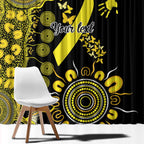 Sarcoma Awareness Personalised Window Curtain Aboriginal Ribbon Dot Painting
