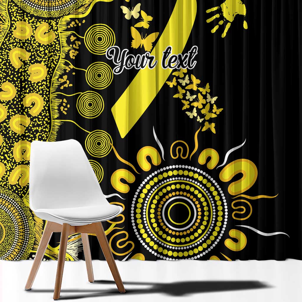 Sarcoma Awareness Personalised Window Curtain Aboriginal Ribbon Dot Painting