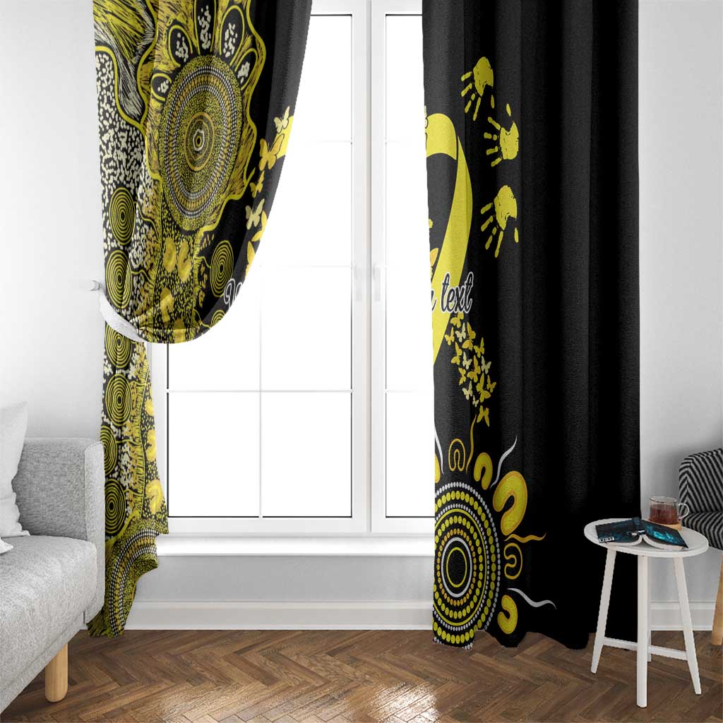 Sarcoma Awareness Personalised Window Curtain Aboriginal Ribbon Dot Painting