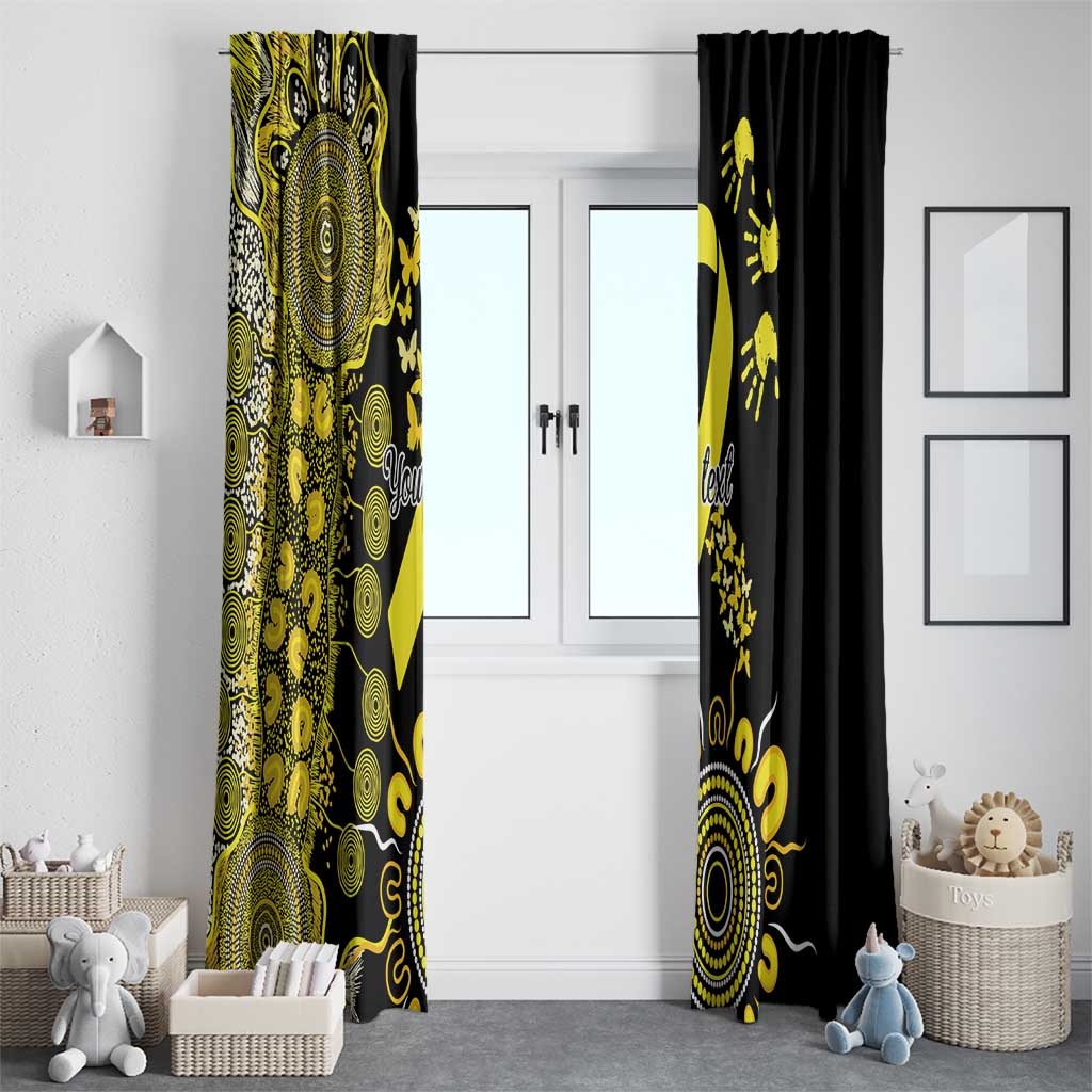 Sarcoma Awareness Personalised Window Curtain Aboriginal Ribbon Dot Painting