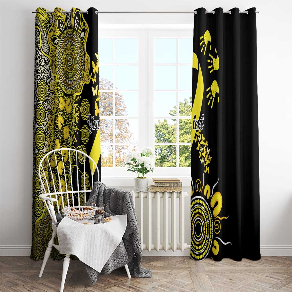 Sarcoma Awareness Personalised Window Curtain Aboriginal Ribbon Dot Painting