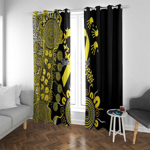 Sarcoma Awareness Personalised Window Curtain Aboriginal Ribbon Dot Painting