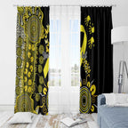 Sarcoma Awareness Personalised Window Curtain Aboriginal Ribbon Dot Painting