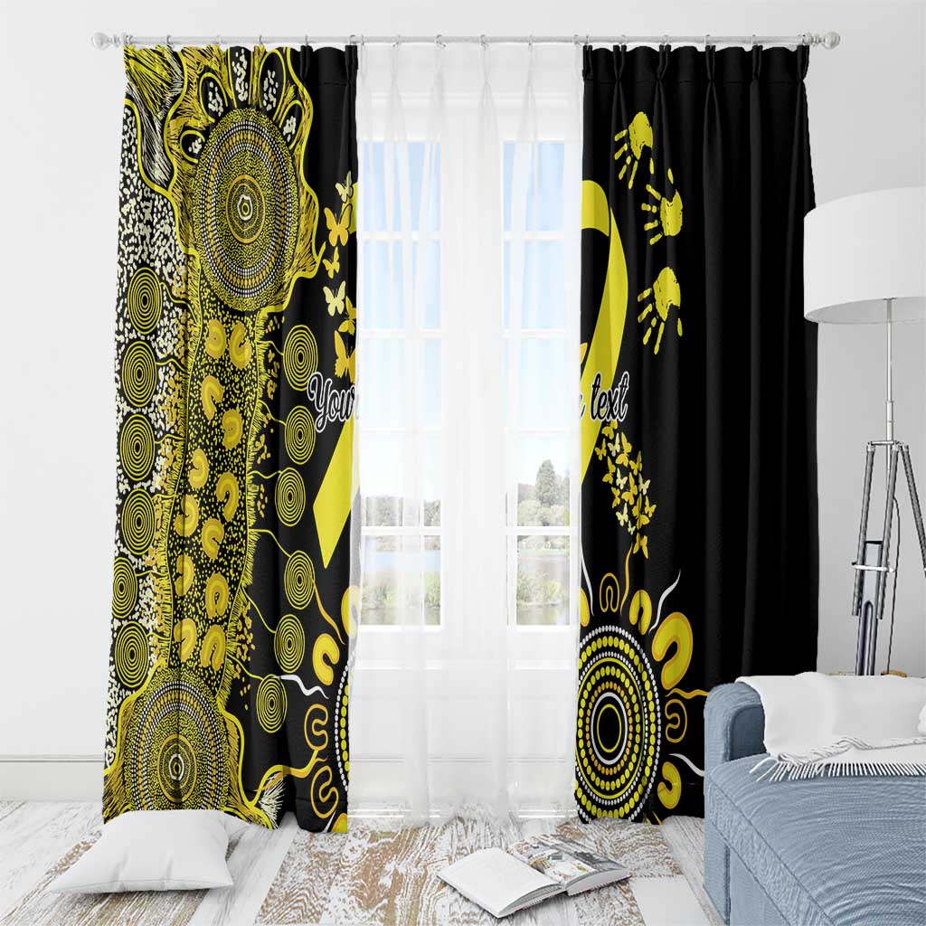 Sarcoma Awareness Personalised Window Curtain Aboriginal Ribbon Dot Painting